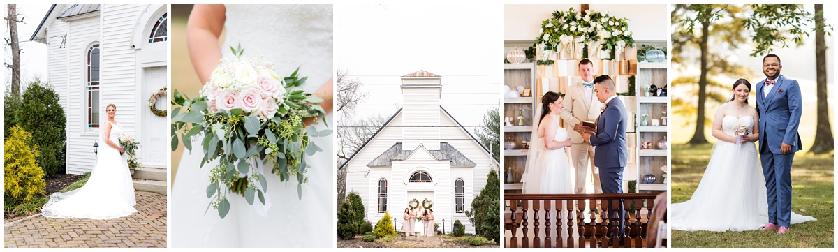 Variety of weddings photographed at Magnolia Country Chapel