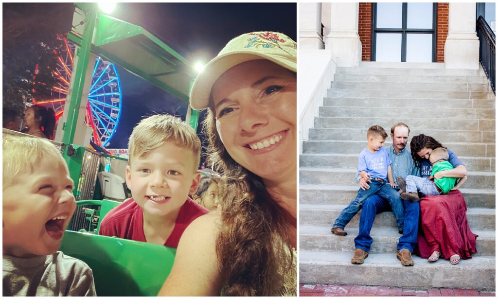 The Swanson Family enjoying the fair together, and their own portraits in Nashville, TN